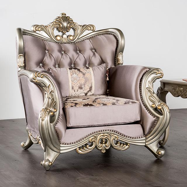 Albacete Chair Cherry & Campage - Jay's Mattress Plus (NY)