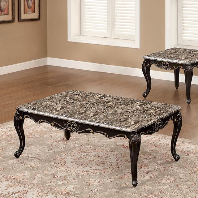 Albacete Coffee Table Walnut & Campage - Jay's Mattress Plus (NY)