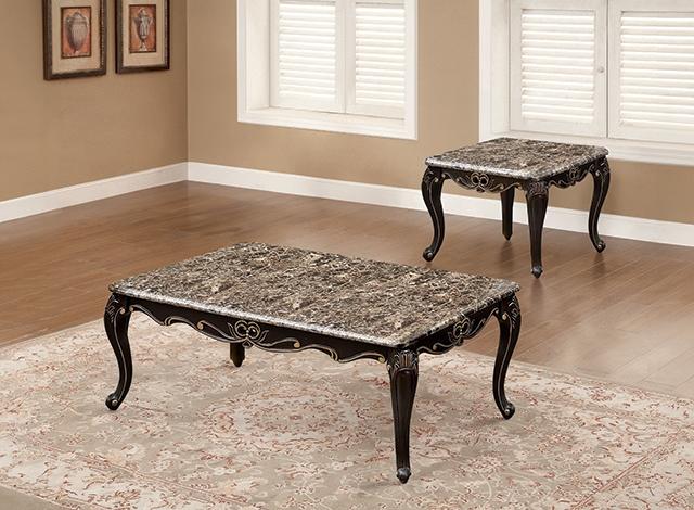 Albacete Coffee Table Walnut & Campage - Jay's Mattress Plus (NY)