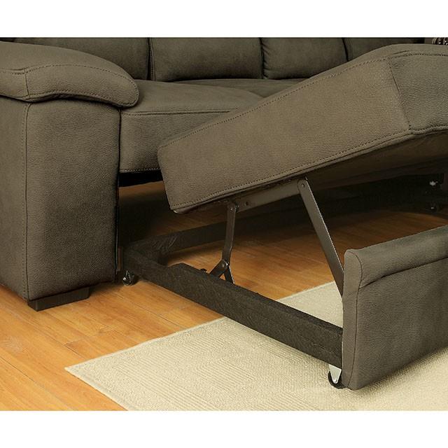 ALCESTER Brown & Gray Sectional w/ Sleeper, Ash - Jay's Mattress Plus (NY)