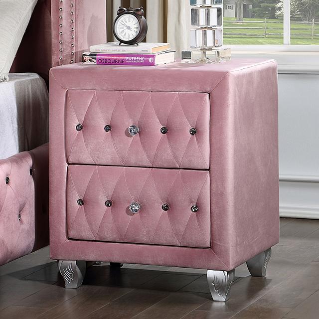 ZOHAR Night Stand, Pink - Jay's Mattress Plus (NY)