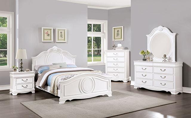 ALECIA Night Stand w/ USB, White - Jay's Mattress Plus (NY)