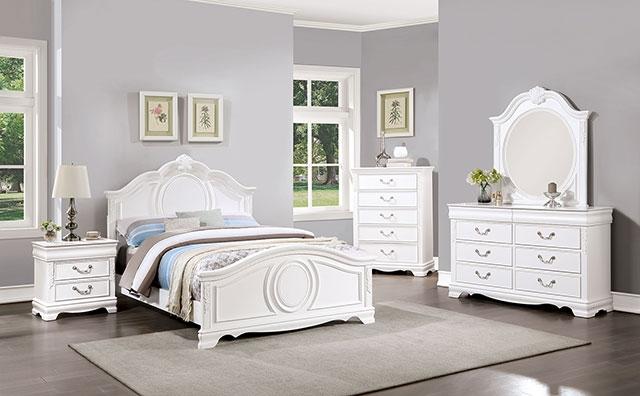 ALECIA Twin & Full Bed, White - Jay's Mattress Plus (NY)