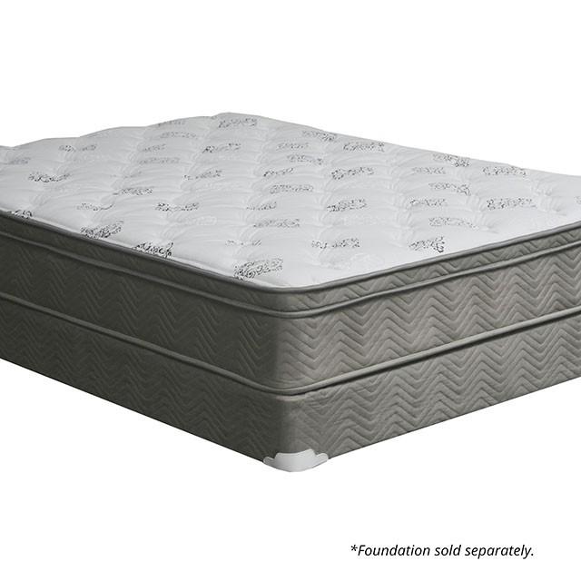 ALEKSA White, Gray 11" Euro Top Mattress, Cal.King, E.King, Full, & Queen - Jay's Mattress Plus (NY)
