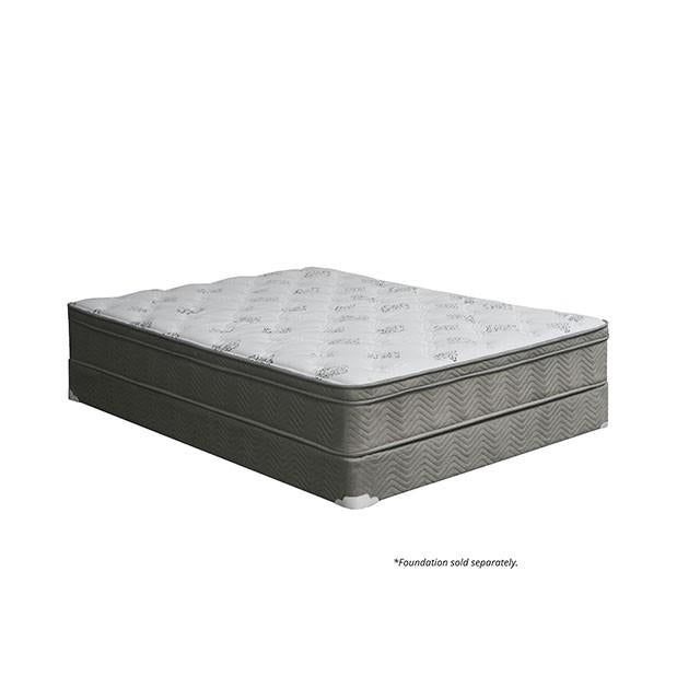 ALEKSA White, Gray 11" Euro Top Mattress, Cal.King, E.King, Full, & Queen - Jay's Mattress Plus (NY)