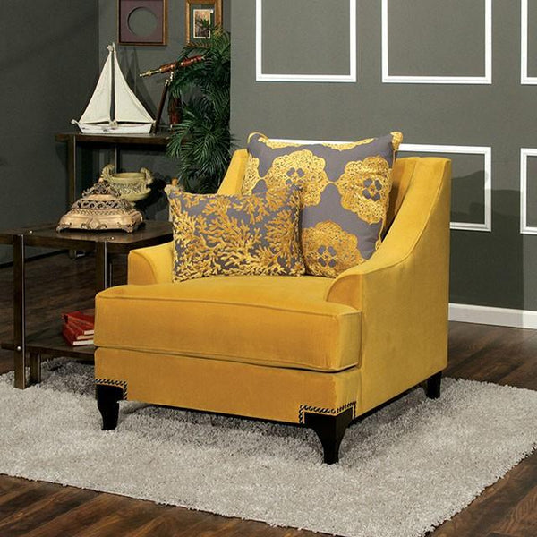 Wolver Gold/Gray Chair, Gold - Jay's Mattress Plus (NY)