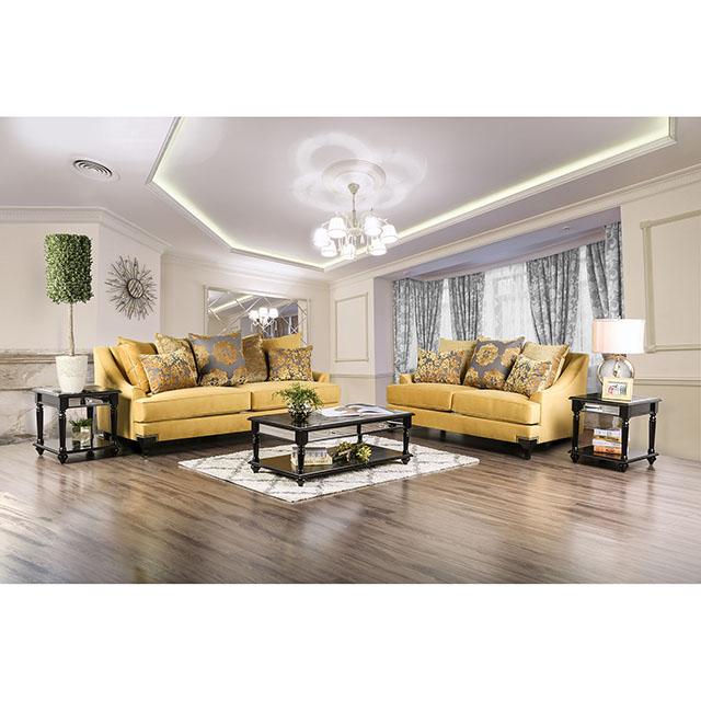 Viscontti Gold/Gray Sofa, Gold - Jay's Mattress Plus (NY)