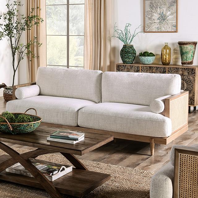 ALESUND Sofa, Beige/Light Oak, Natural & Brown - Jay's Mattress Plus (NY)