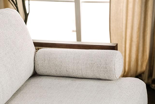 ALESUND Loveseat, Beige/Light Oak, Natural & Brown - Jay's Mattress Plus (NY)