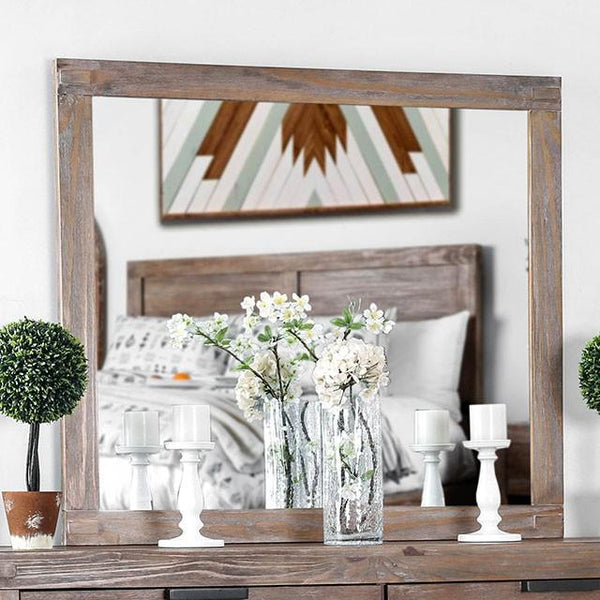 Wynton Weathered Light Oak Mirror - Jay's Mattress Plus (NY)