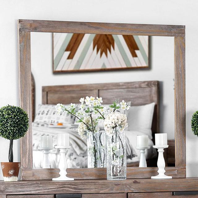Wynton Weathered Light Oak Mirror - Jay's Mattress Plus (NY)