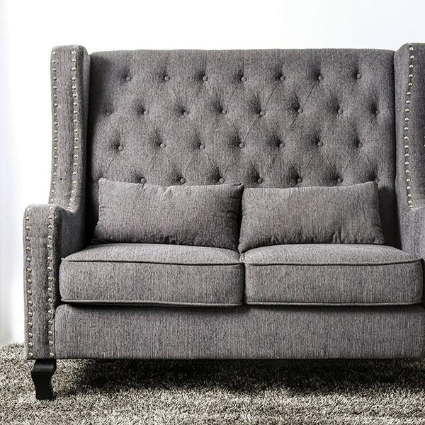 Alicante Love Seat Bench, Gray - Jay's Mattress Plus (NY)