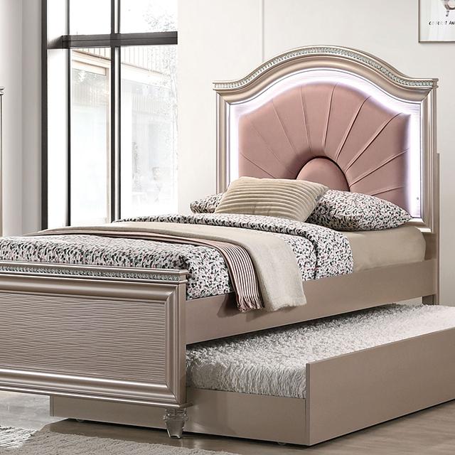 ALLIE Twin & Full Rose Gold Bed - Jay's Mattress Plus (NY)