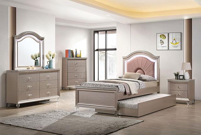 ALLIE Mirror Beige & Rose Gold - Jay's Mattress Plus (NY)