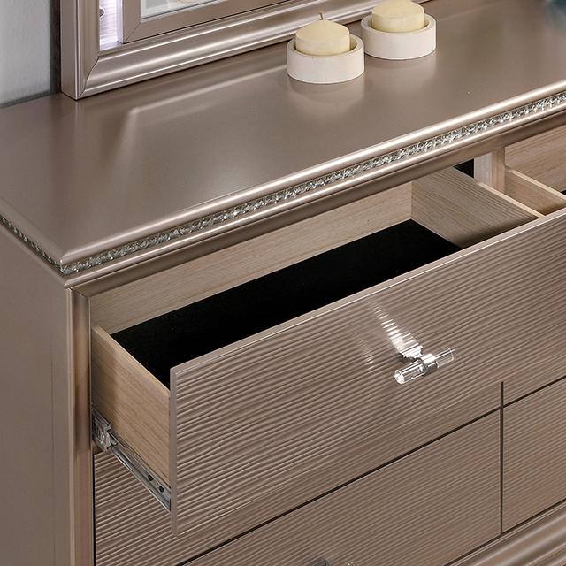 ALLIE Dresser Beige & Rose Gold - Jay's Mattress Plus (NY)