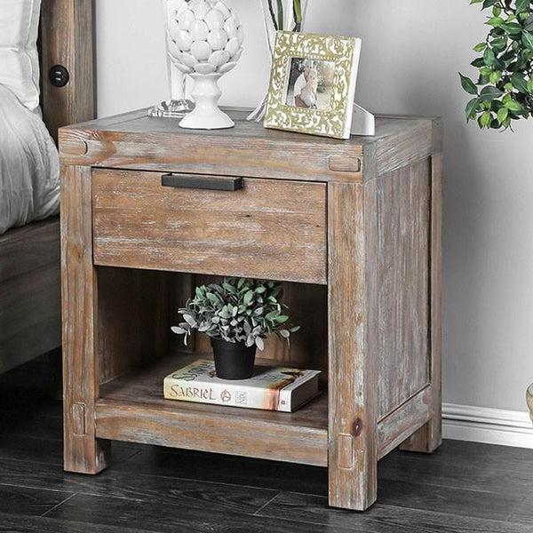 Wynton Weathered Light Oak Night Stand - Jay's Mattress Plus (NY)