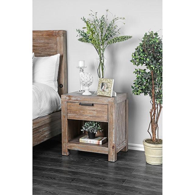 Wynton Weathered Light Oak Night Stand - Jay's Mattress Plus (NY)