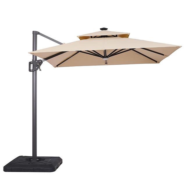 Xico 8 Ft Square Umbrella w/ Double Top w/ LED Light + 37" Large Base - Jay's Mattress Plus (NY)