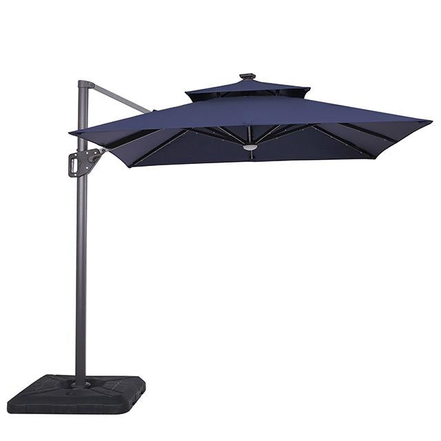 Xico 8 Ft Square Umbrella w/ Double Top w/ LED Light + 37" Large Base - Jay's Mattress Plus (NY)