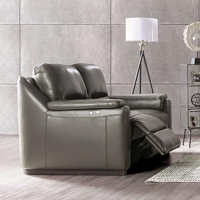 ALTAMURA Power Loveseat, Gray & Beige - Jay's Mattress Plus (NY)