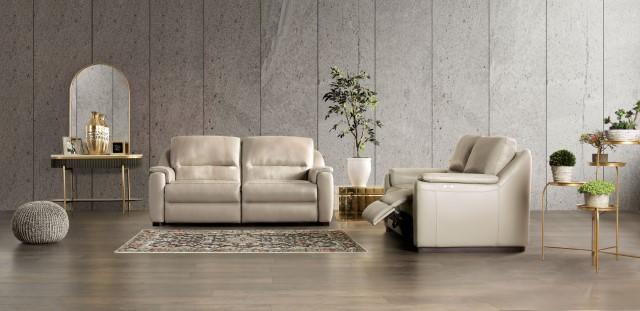 ALTAMURA Power Sofa, Gray & Beige - Jay's Mattress Plus (NY)