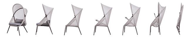 Alverta Foldable Chair Grey & Black (2/Ctn) - Jay's Mattress Plus (NY)