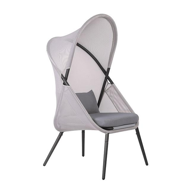 Alverta Foldable Chair Grey & Black (2/Ctn) - Jay's Mattress Plus (NY)