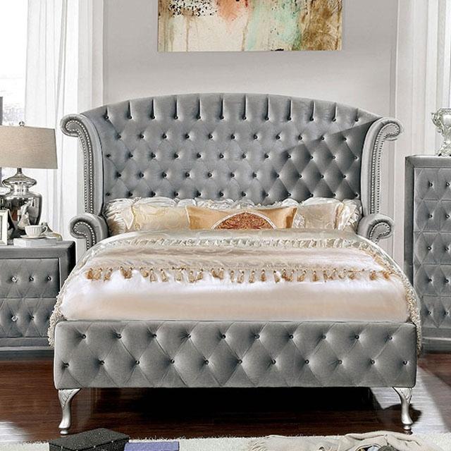 Alzir Bed Grey & Blue - Jay's Mattress Plus (NY)