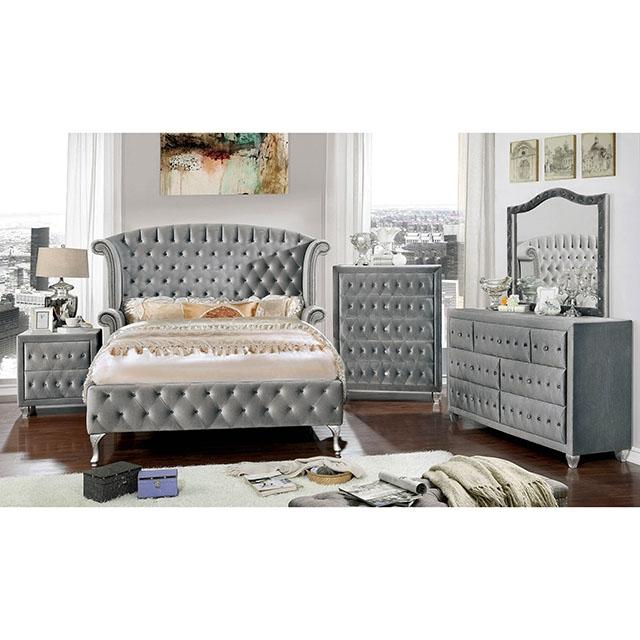 Alzir Bed Grey & Blue - Jay's Mattress Plus (NY)