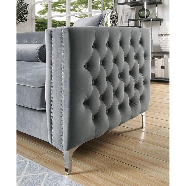 Amie Glam Gray & Black Sectional w/Storage - Jay's Mattress Plus (NY)