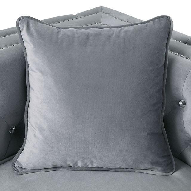 Amie Glam Gray & Black Sectional w/Storage - Jay's Mattress Plus (NY)
