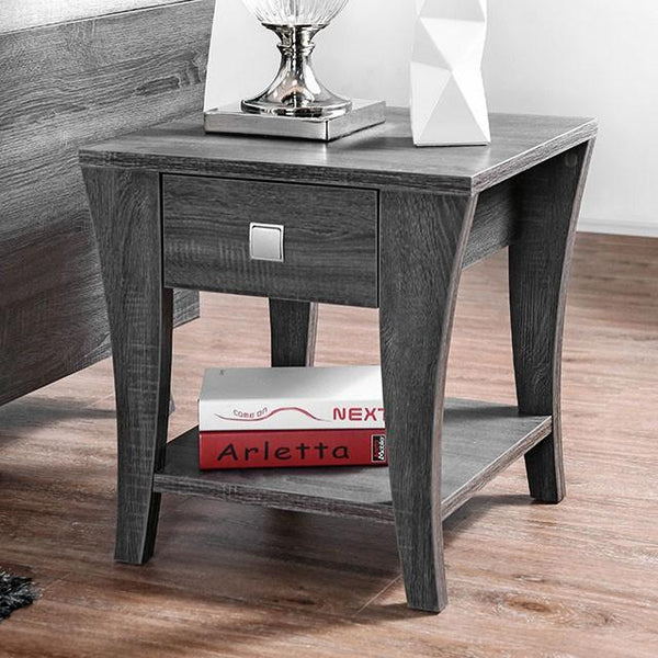 Amity Gray End Table - Jay's Mattress Plus (NY)