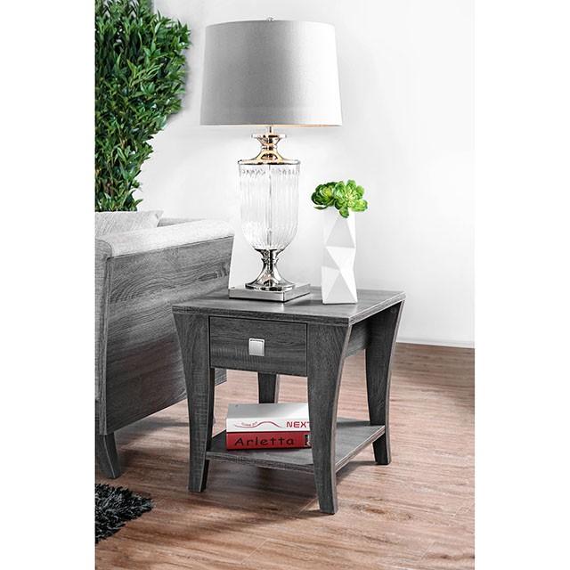 Amity Gray End Table - Jay's Mattress Plus (NY)