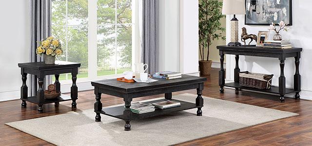 CALANDRA Sofa Table, Antique Black - Jay's Mattress Plus (NY)
