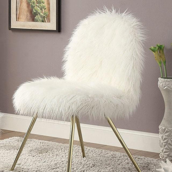 Caoimhe White/Gold Accent Chair - Jay's Mattress Plus (NY)