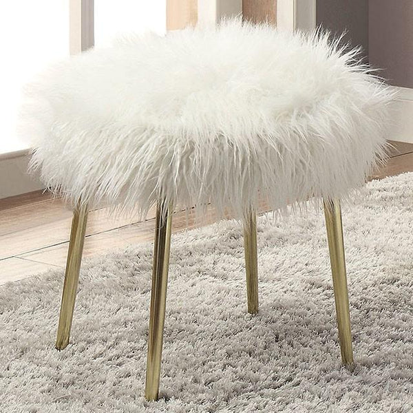 Caoimhe White/Gold Ottoman - Jay's Mattress Plus (NY)