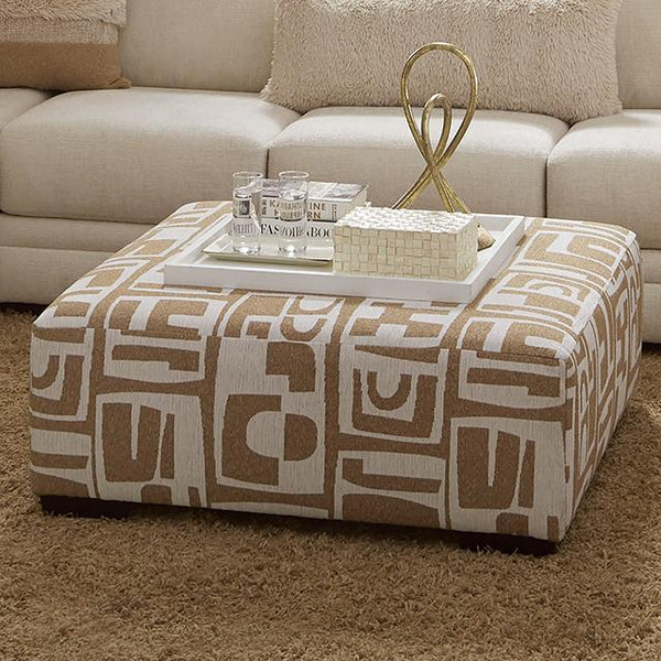 CARLETON Ottoman, Ivory/Tan - Jay's Mattress Plus (NY)