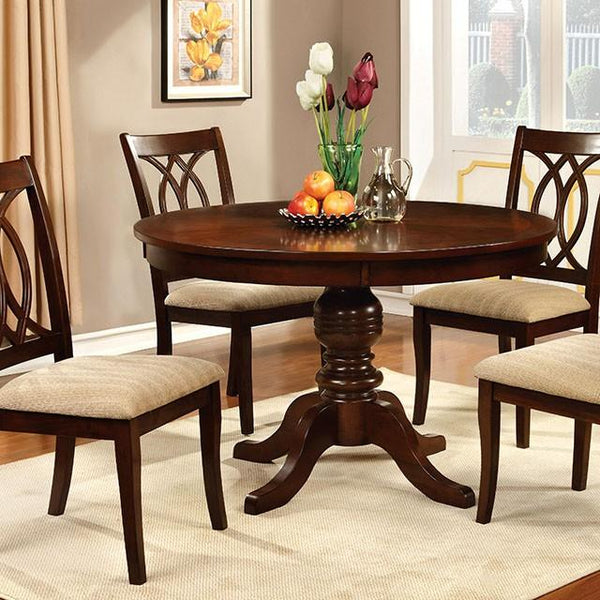 Carlisle Brown Cherry Round Dining Table - Jay's Mattress Plus (NY)