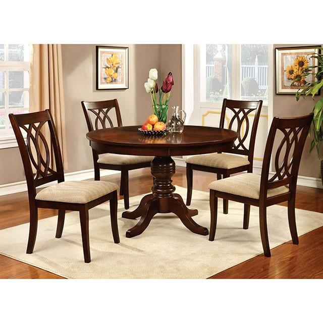 Carlisle Brown Cherry Round Dining Table - Jay's Mattress Plus (NY)