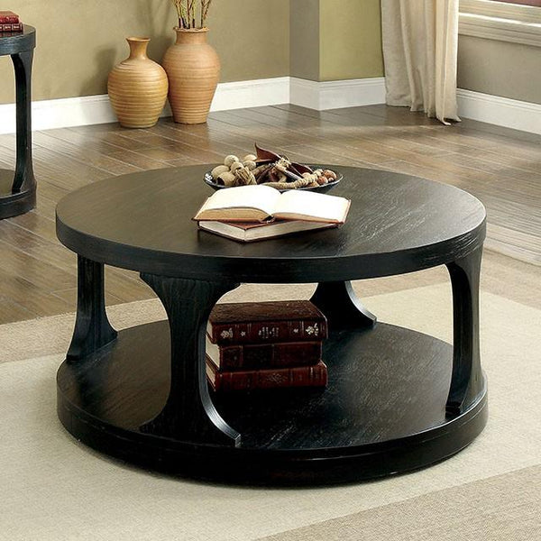 Carrie Antique Black Coffee Table - Jay's Mattress Plus (NY)