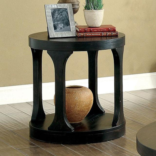 Carrie Antique Black End Table - Jay's Mattress Plus (NY)
