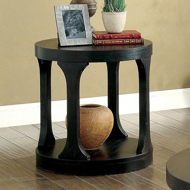 Carrie Antique Black End Table - Jay's Mattress Plus (NY)
