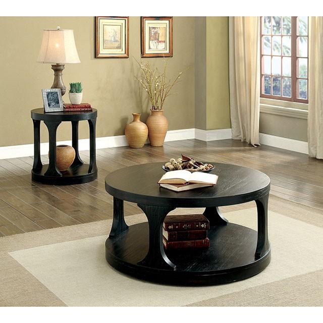 Carrie Antique Black End Table - Jay's Mattress Plus (NY)