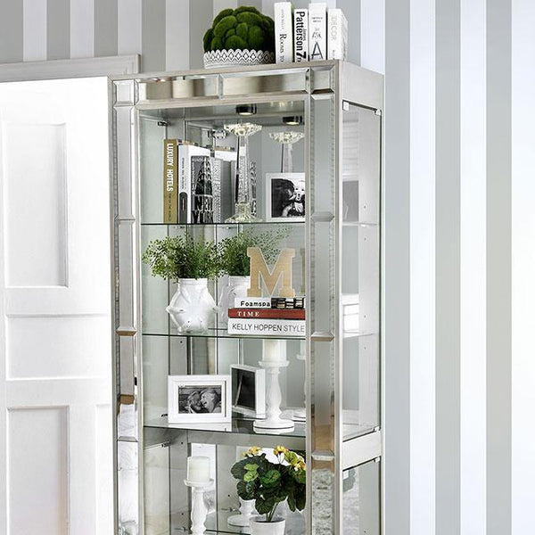 Carrollton Chrome Curio Cabinet - Jay's Mattress Plus (NY)