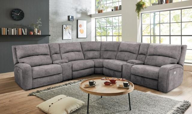 APOSTOLOS Power Sectional, Light Gray - Jay's Mattress Plus (NY)