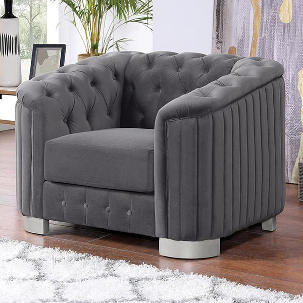 CASTELLON Chair, Dark Gray - Jay's Mattress Plus (NY)