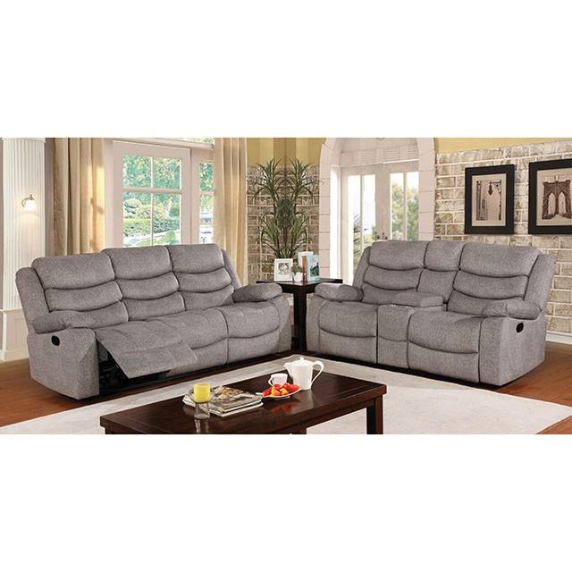 Castleford Light Gray Console Love Seat - Jay's Mattress Plus (NY)