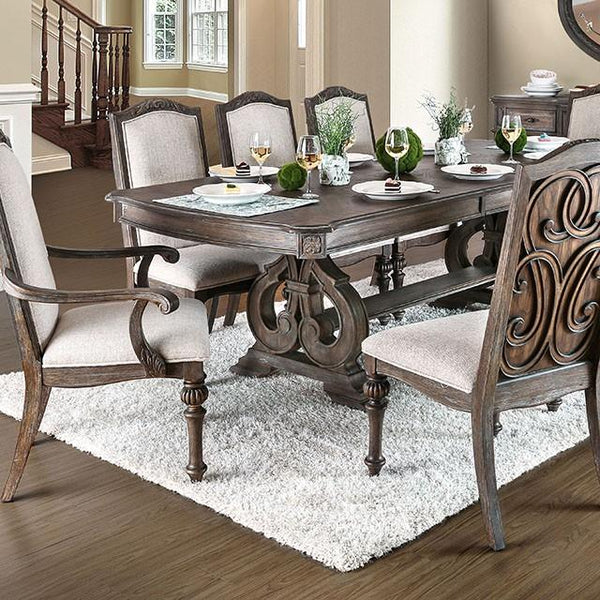 ARCADIA Rustic Natural Tone, Ivory Dining Table - Jay's Mattress Plus (NY)