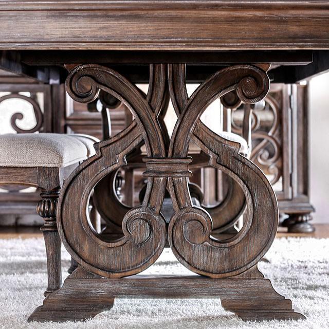 ARCADIA Rustic Natural Tone, Ivory Dining Table - Jay's Mattress Plus (NY)