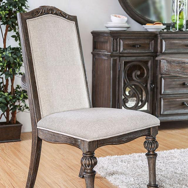 ARCADIA Rustic Natural Tone/ Ivory Side Chair (2/CTN) - Jay's Mattress Plus (NY)